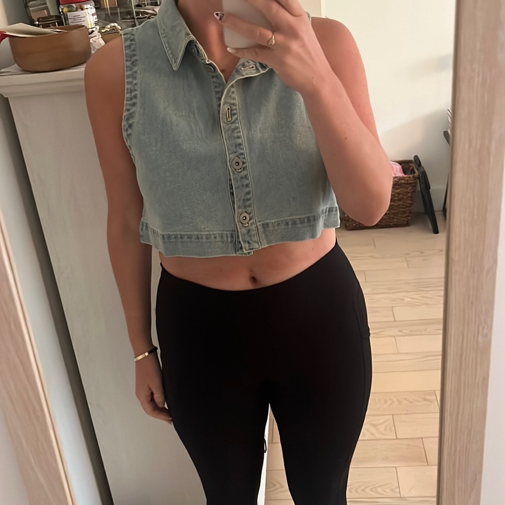 Denim crop top